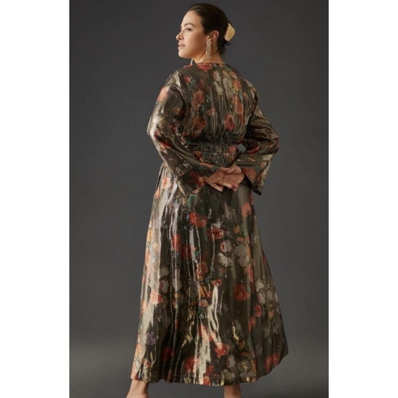 New Anthropologie Caballero Deep V-Neck Maxi Dress size S - Picture 9 of 15